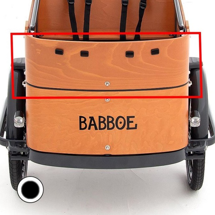 Paneel Vorderseite oben Curve Schwarz