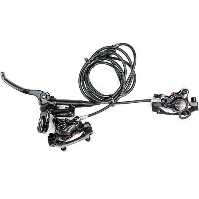 Bremssattel vorne Curve Tektro Twin HD-T525 1000/500/500/500mm (grüne Beläge)