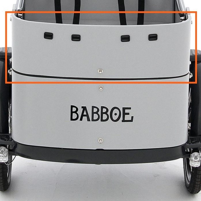 Paneel Vorderseite oben Curve Grau